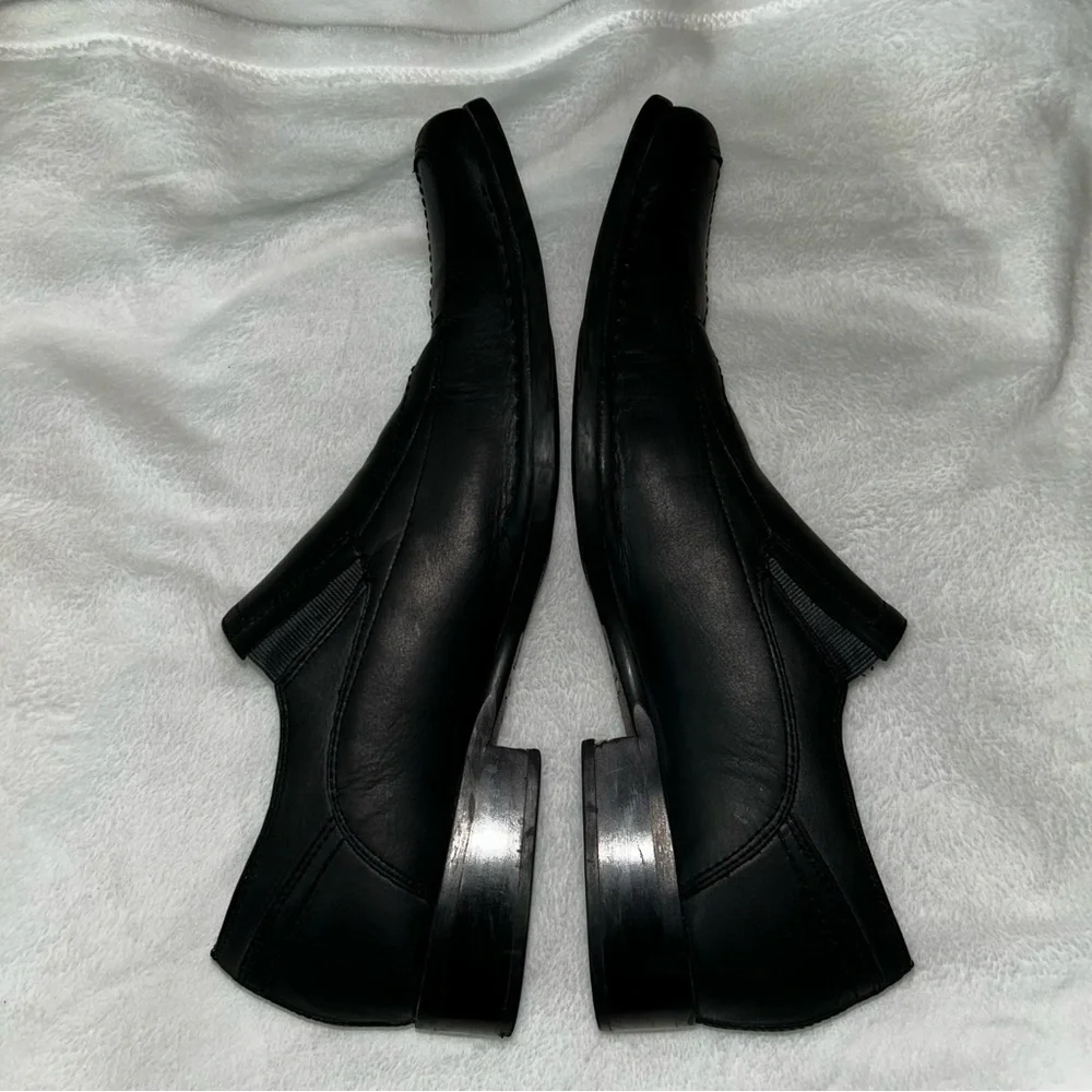 Classic Black Slip-On Leather Loafers
